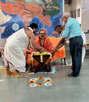 HH Swamiji's visit to Maharshi Karve Stree Shikshan Saunstha's Anudanith Madhyamik Ashram Shala, Kamshet (28 Nov 2024)
