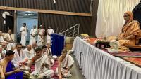 Shri Guru Paduka Pujana by the President of the Samaj, Shri Ramesh P. Nayak