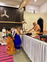 Shri Guru Paduka Pujana by the President of the Samaj, Shri Ramesh P. Nayak