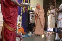 Inauguration of HH Shrimat Parijnanashram Swamiji III Photo and Peetha at Mallapur Math on 26 August 2021
