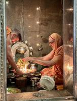 Jalabhisheka at HH Shrimat Krishnashram Swamiji Sannidhi on Samaradhana Divasa (23 Dec 2024)