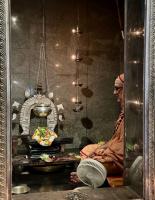 Jalabhisheka at HH Shrimat Krishnashram Swamiji Sannidhi on Samaradhana Divasa (23 Dec 2024)