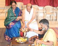 Teertha Vitarana and Shri Guru Paduka Pujana; Picture Courtesy Shri Dinesh Karkal