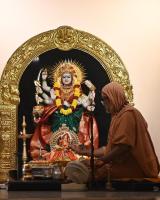 Shri Devi Pujana by HH Swamiji; Picture Courtesy Shri Dinesh Karkal