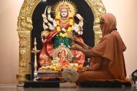 Shri Devi Pujana by HH Swamiji; Picture Courtesy Shri Dinesh Karkal
