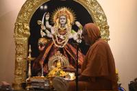 Shri Devi Pujana by HH Swamiji; Picture Courtesy Shri Dinesh Karkal