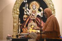 Shri Devi Pujana by HH Swamiji; Picture Courtesy Shri Dinesh Karkal