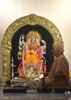Shri Devi Pujana by HH Swamiji; Picture Courtesy Shri Dinesh Karkal