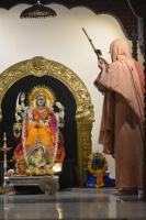 Shri Devi Pujana by HH Swamiji; Picture Courtesy Shri Dinesh Karkal