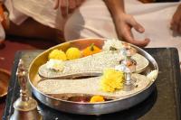Teertha Vitarana and Shri Guru Paduka Pujana; Picture Courtesy Kum. Bhooma Bohra