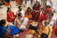 Teertha Vitarana, Shri Guru Paduka Pujana; Picture Courtesy Shri Dinesh Karkal