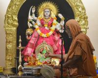 Shri Devi Pujana by HH Swamiji; Picture Courtesy Shri Dinesh Karkal