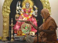 Shri Devi Pujana by HH Swamiji; Picture Courtesy Shri Dinesh Karkal
