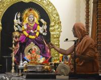 Shri Devi Pujana by HH Swamiji; Picture Courtesy Shri Dinesh Karkal