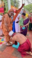 Punar Prathishta of Shri Shivalingeshwara and Parivar Devata at Shirani-Kaikini  by HH Swamiji (26 Dec 2024)