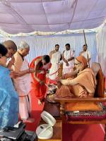Punar Prathishta of Shri Shivalingeshwara and Parivar Devata at Shirani-Kaikini  by HH Swamiji (26 Dec 2024)
