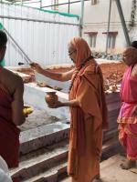 Laying the stepping stone and Dwara puja at Shri Umamaheshwar Temple, Mangaluru (11 Dec 2022)