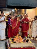 Shri Durga Homa Purnahuti in the upasthiti of HH Swamiji at SCM Shirali (10 Oct 2024)