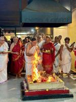 Shri Durga Homa Purnahuti in the upasthiti of HH Swamiji at SCM Shirali (10 Oct 2024)
