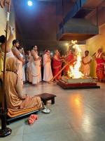 Shri Durga Homa Purnahuti in the upasthiti of HH Swamiji at SCM Shirali (10 Oct 2024)