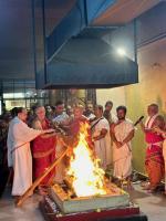 Shri Durga Homa Purnahuti in the upasthiti of HH Swamiji at SCM Shirali (10 Oct 2024)