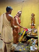 Shri Durga Homa Purnahuti in the upasthiti of HH Swamiji at SCM Shirali (10 Oct 2024)